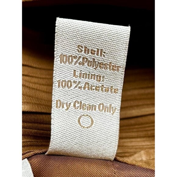 Vtg Felicia & Co. Bronze Pleated A-Line Midi Skirt Tiered Hem Y2K Formal Sz 12 - Picture 6 of 8